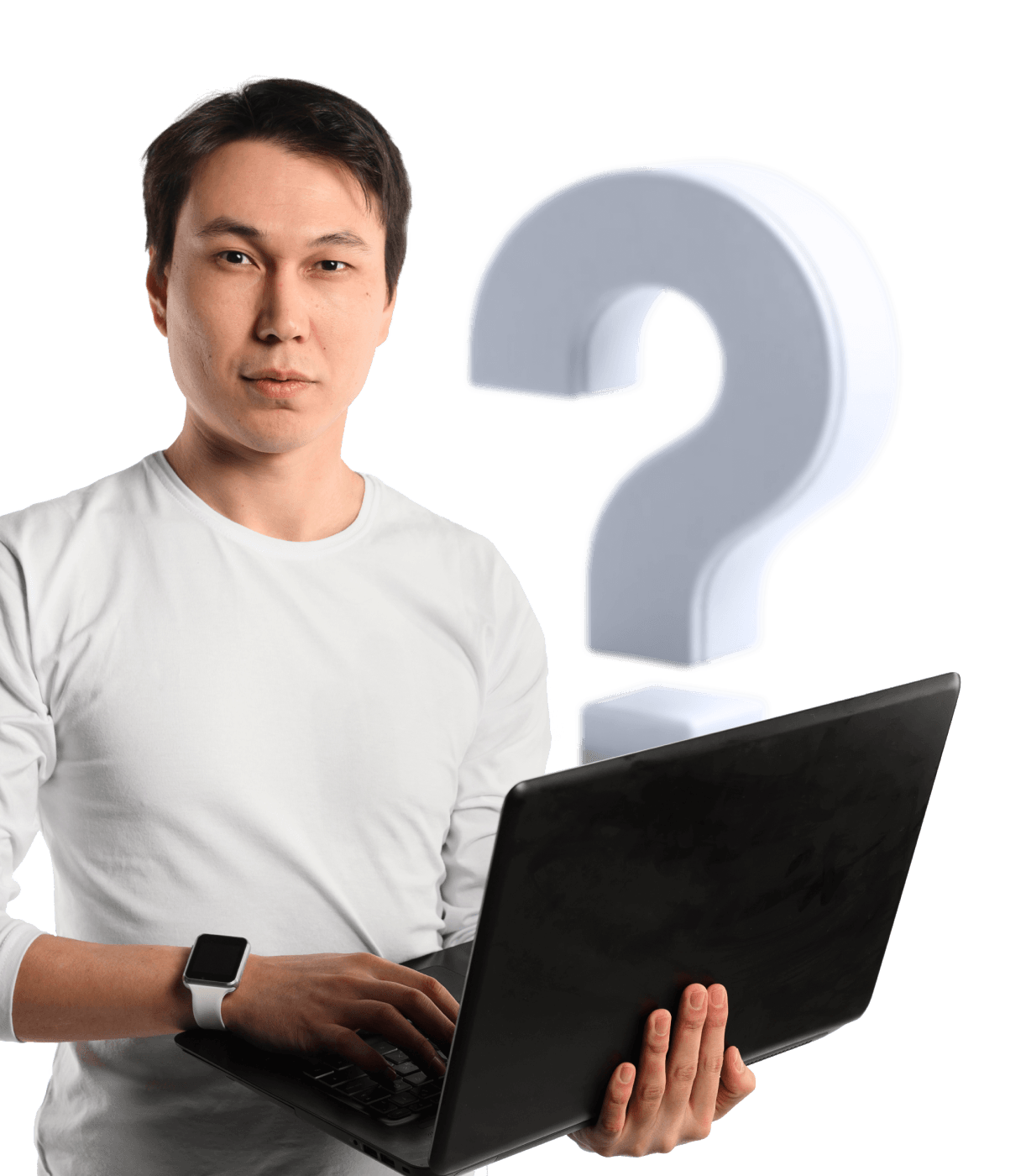 man with laptop